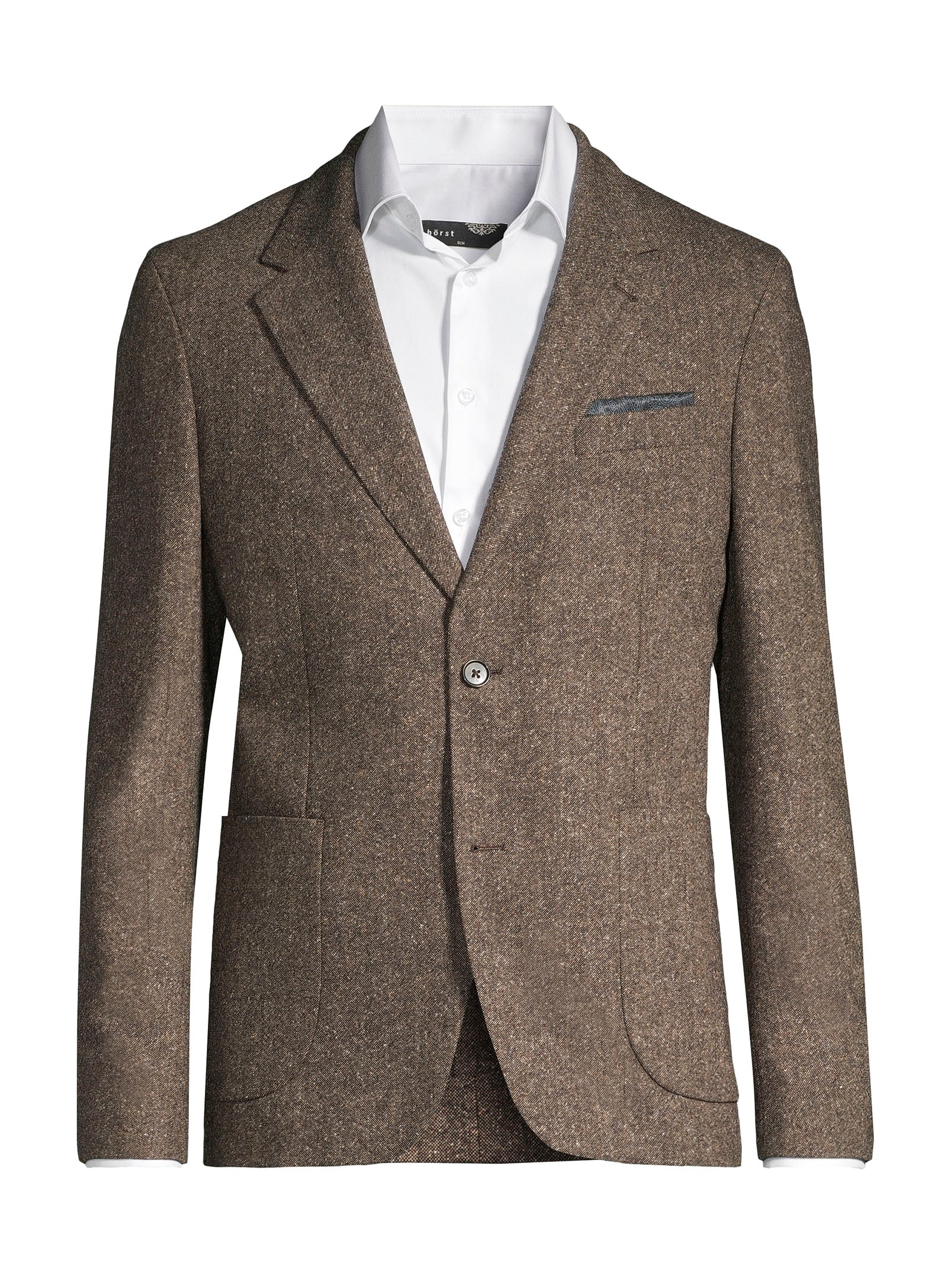 Contemporary Wool Blazer - Espresso