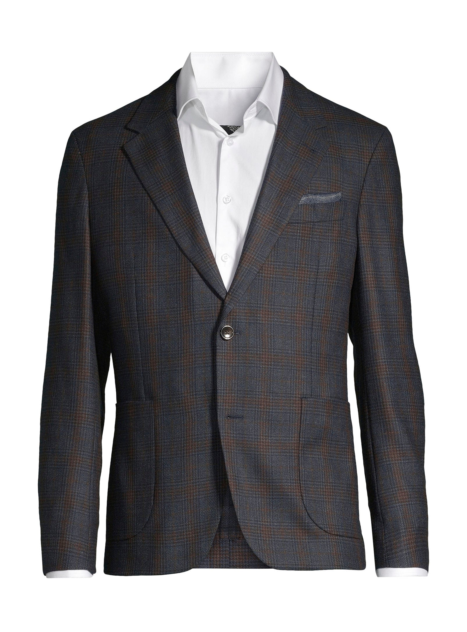 Contemporary Wool Blazer - Dark Blue