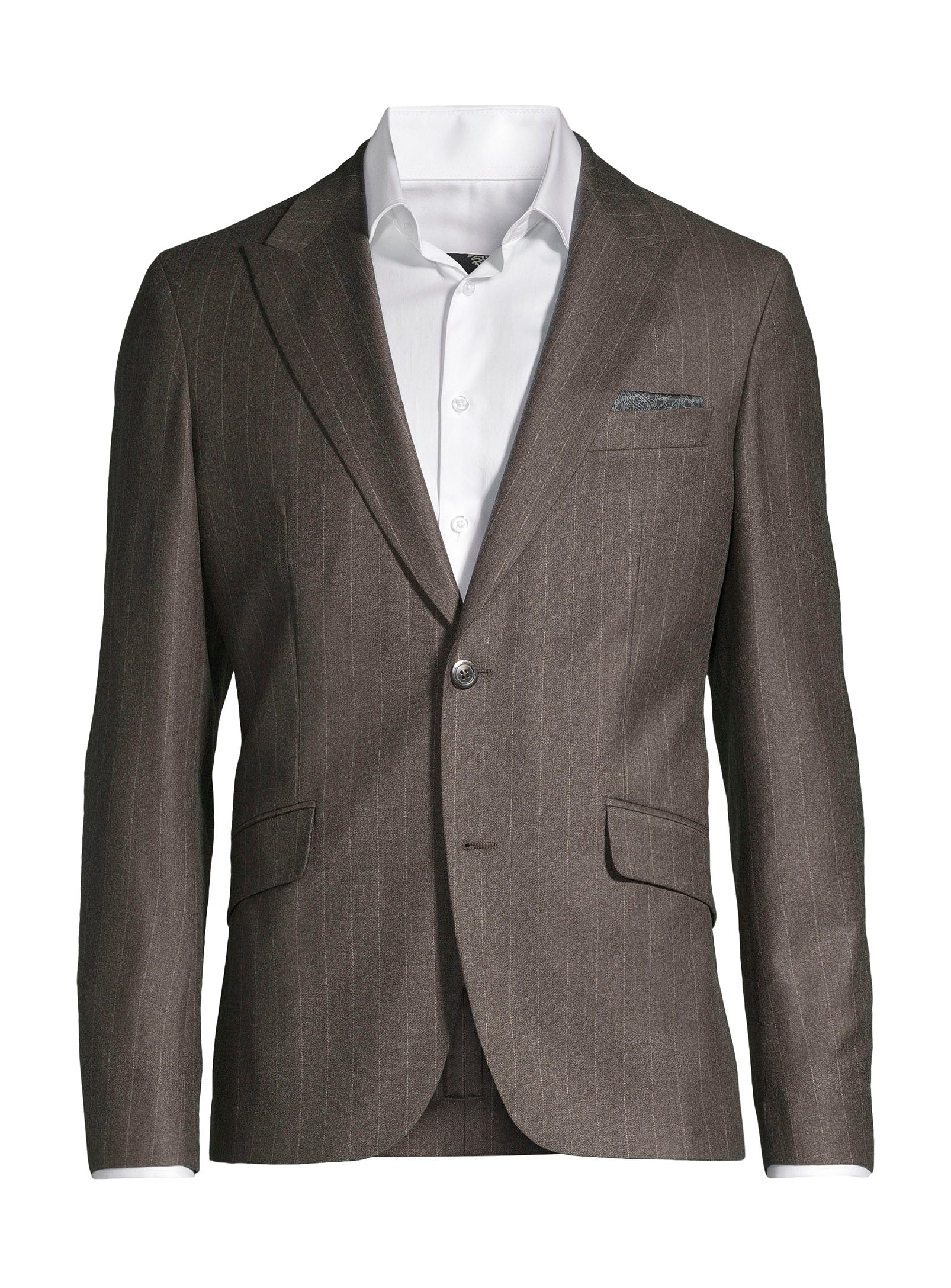 Contemporary Wool Blazer - Taupe