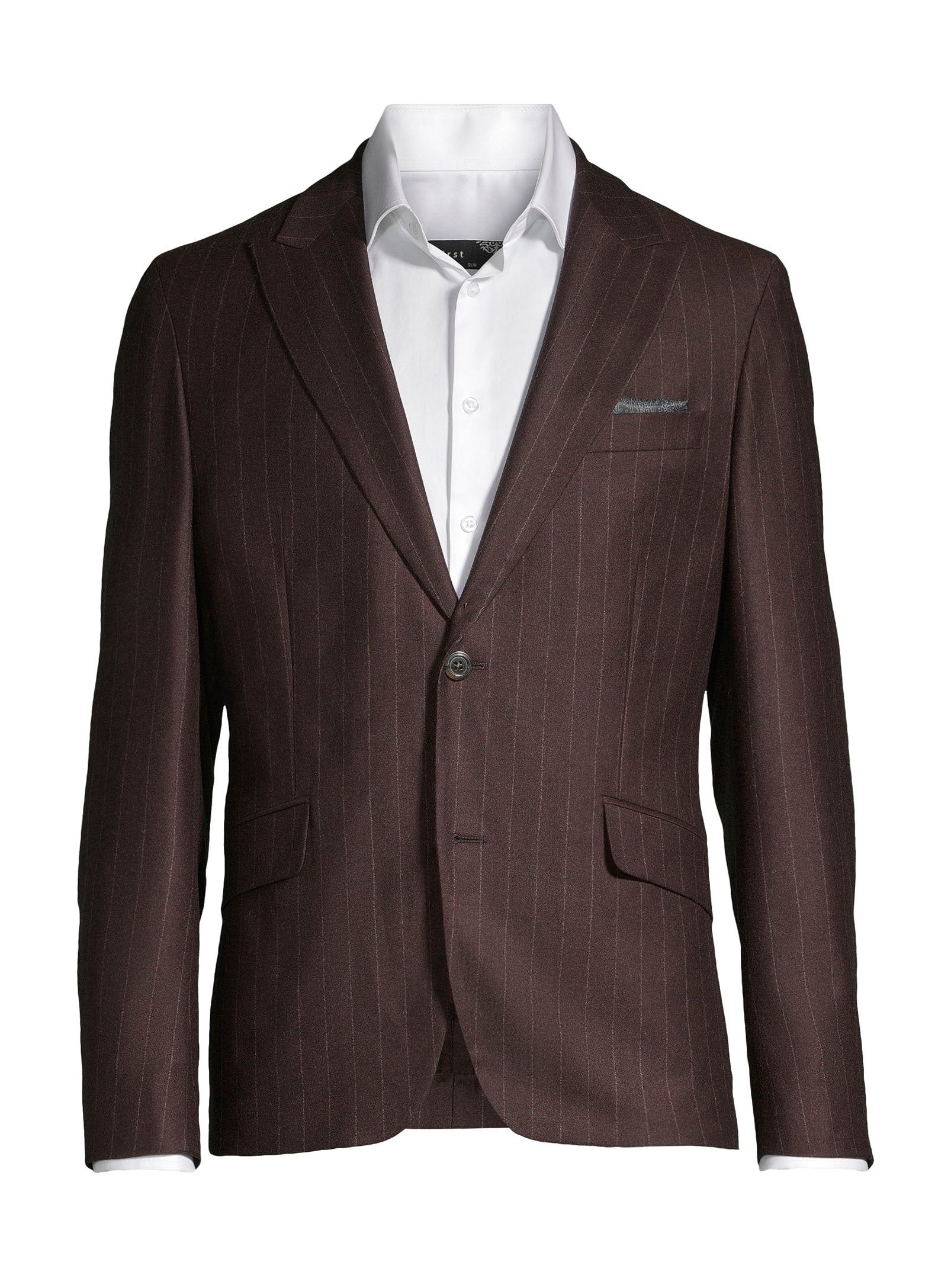 Contemporary Wool Blazer - Burgundy