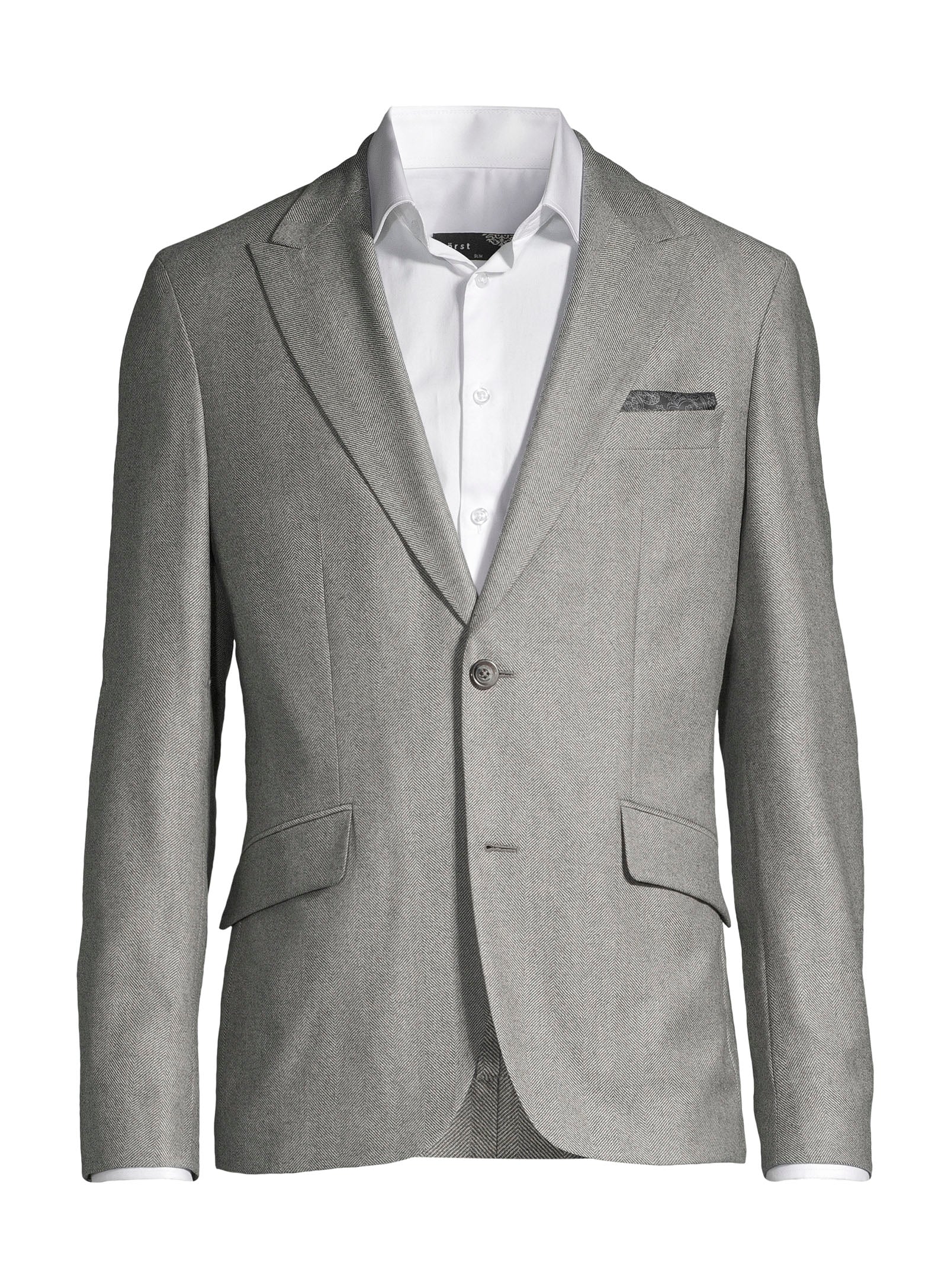 Contemporary Wool Blazer - Grey