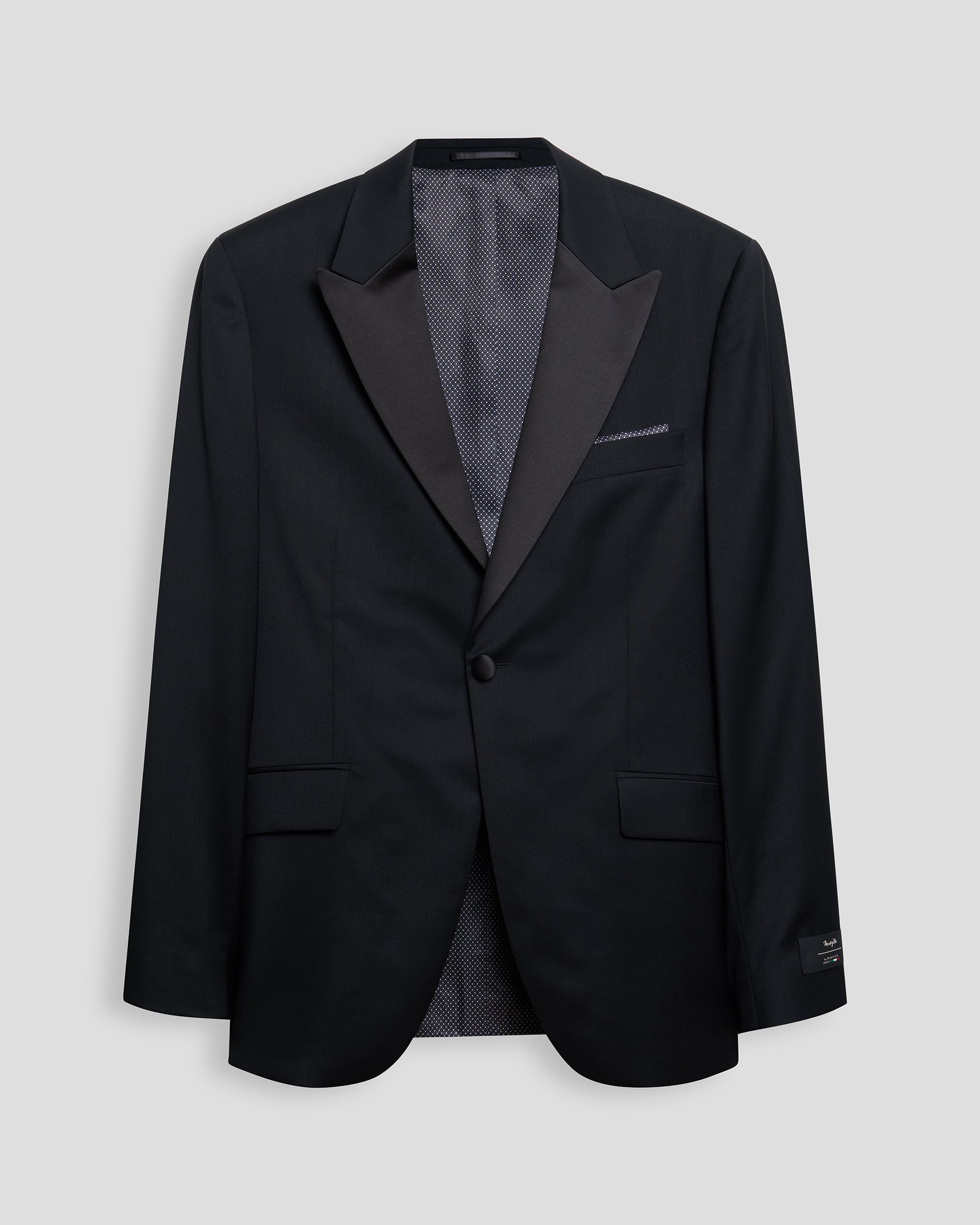 Essential Wool Tuxedo Blazer - Black