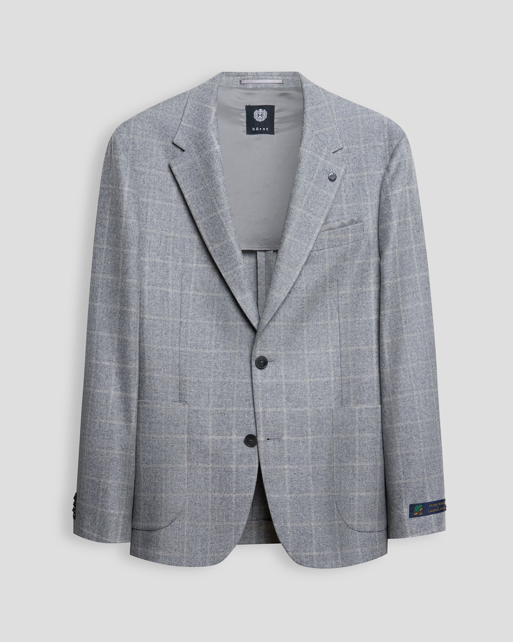 Contemporary Wool Blazer – Light Grey