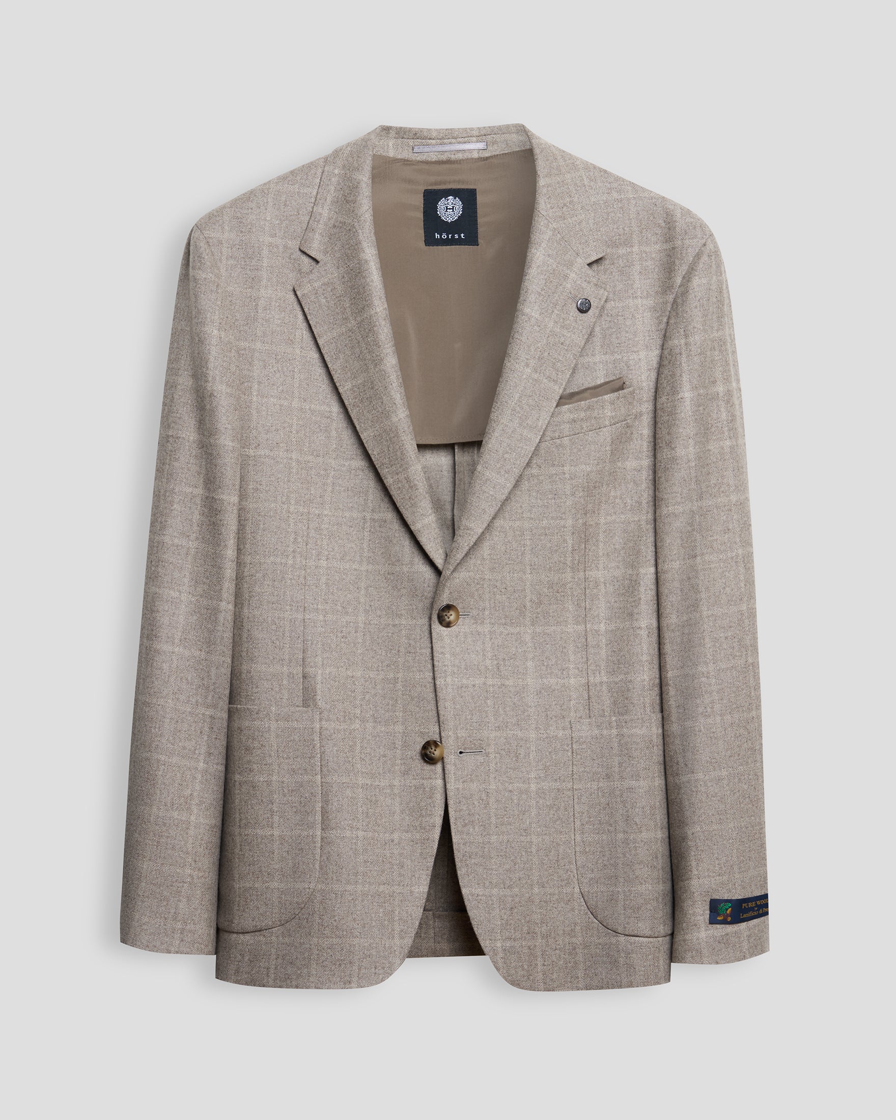 Veston contemporain en Laine – TAUPE