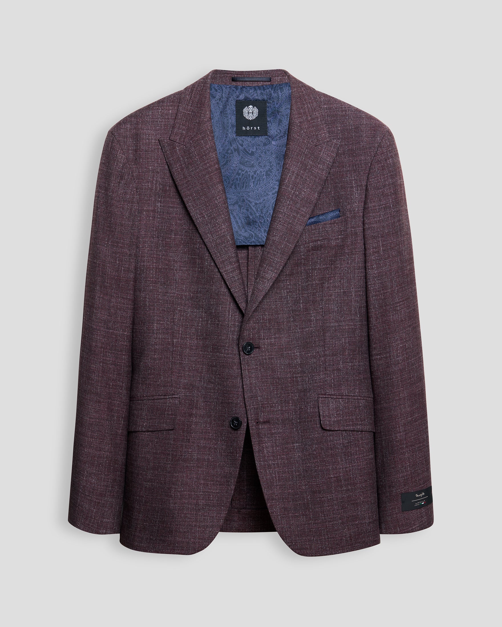 Contemporary Wool Blazer – Burgundy