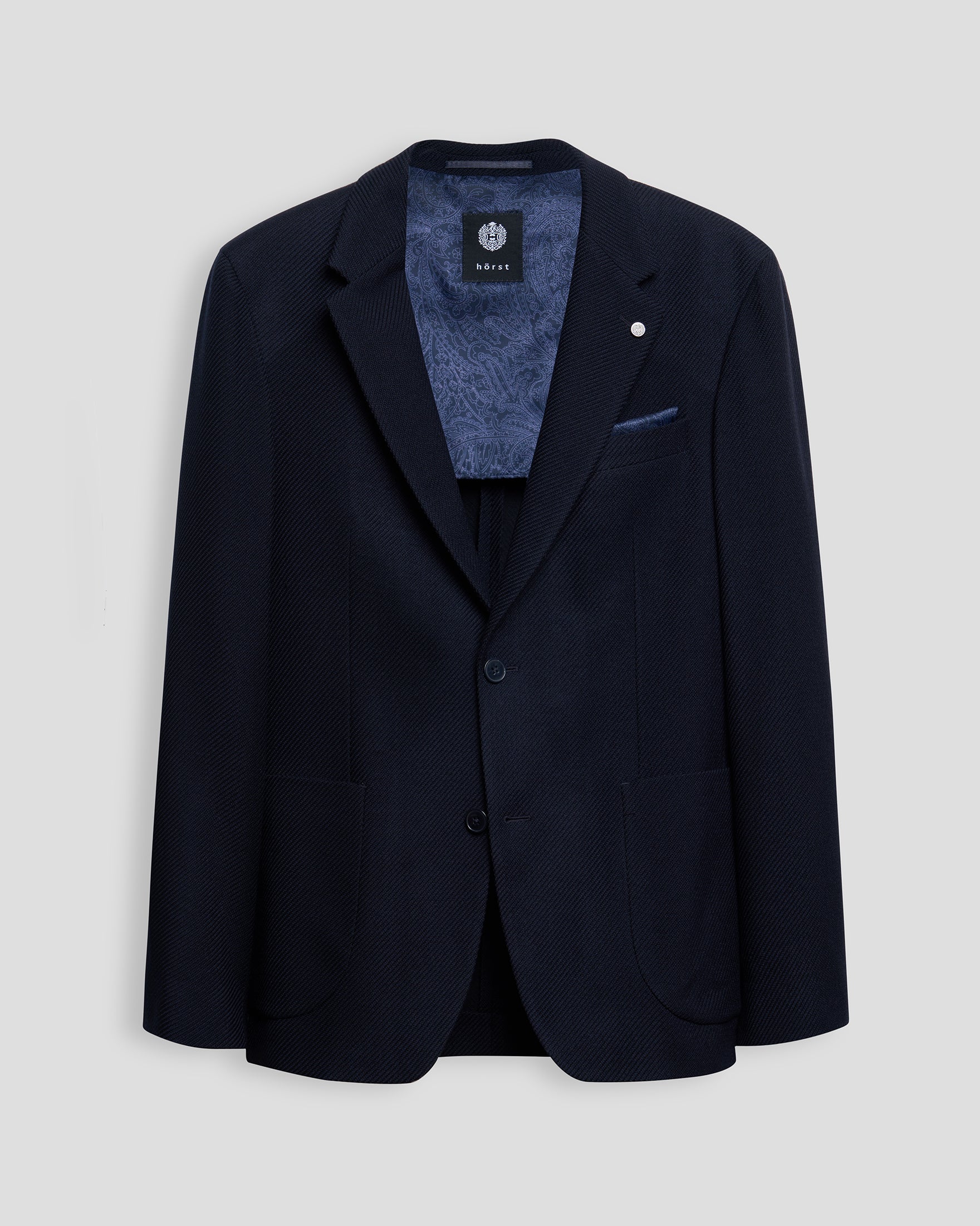 Contemporary Wool Blazer  – Navy