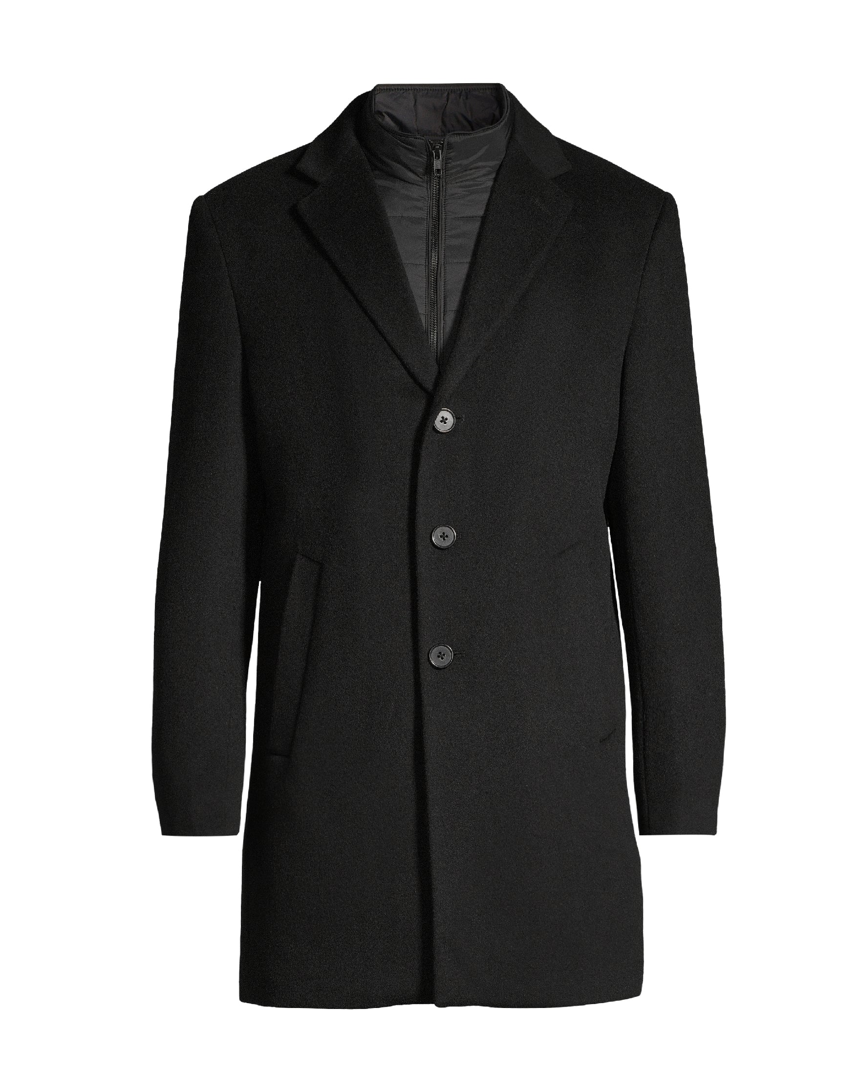 Manteau habillé avec plastron amovible – Noir