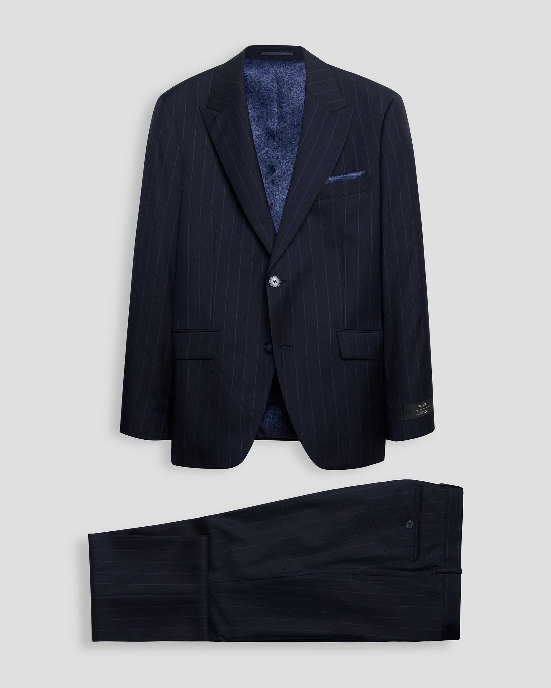 100% Virgin Wool Nested Suit – Dark Blue